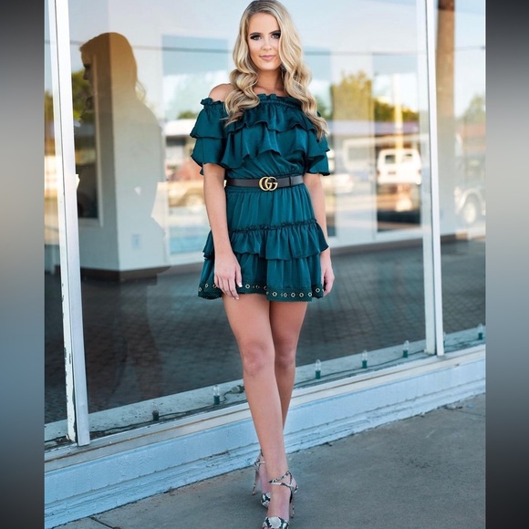 Misa Los Angelos Jules Dress | stunning emerald color - Picture 2 of 11